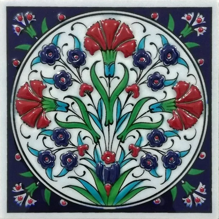 el yapımı çini karolar-Kütahya Çini